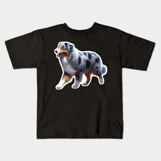 Australian Shepherd Kids T-Shirt by millersye